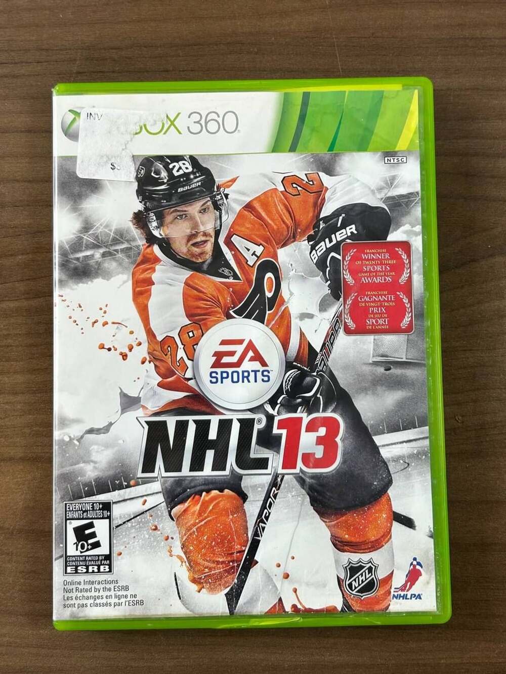 NHL 13 Microsoft Xbox 360 2012 EA Sports Hockey Game Disc Case & Insert NTSC